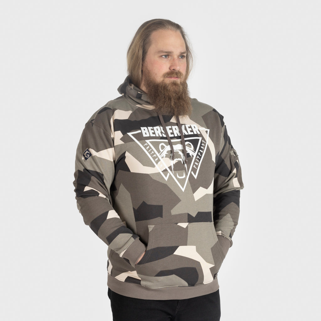 Premium Hoodie, Berserker, M90 Brown Camo – Grimfrost