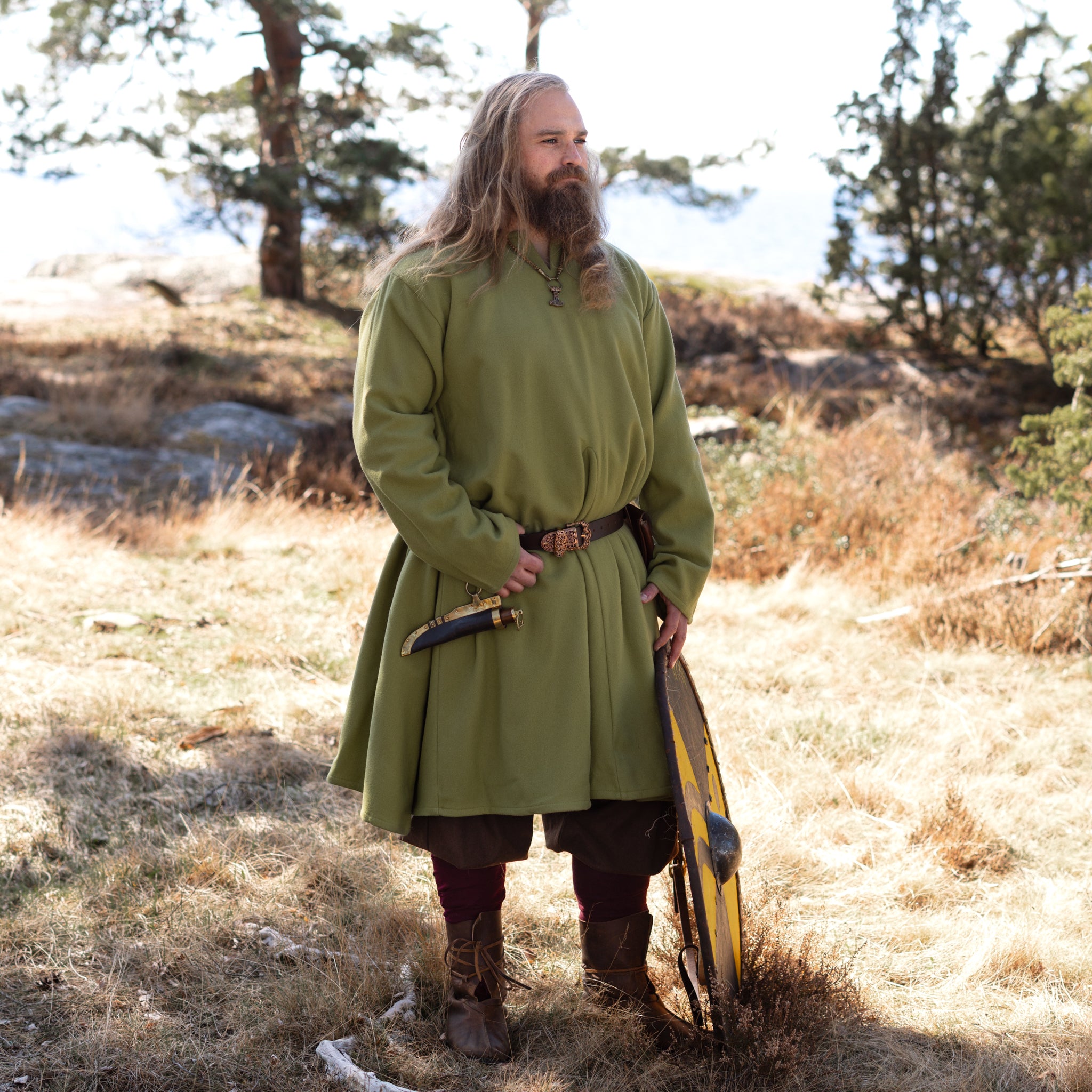 Viking Wool Tunic, Moselund, Green – Grimfrost