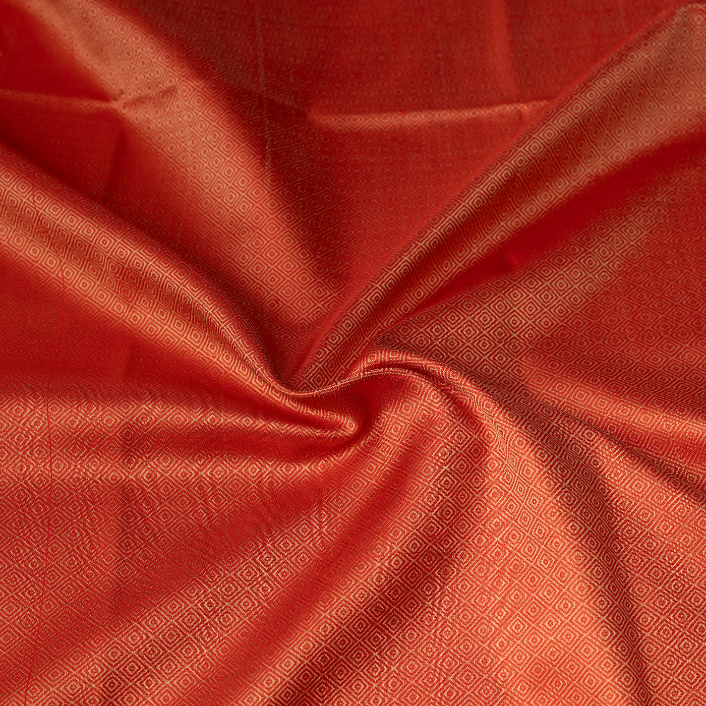 Diamond Twill Silk, Handwoven, Red