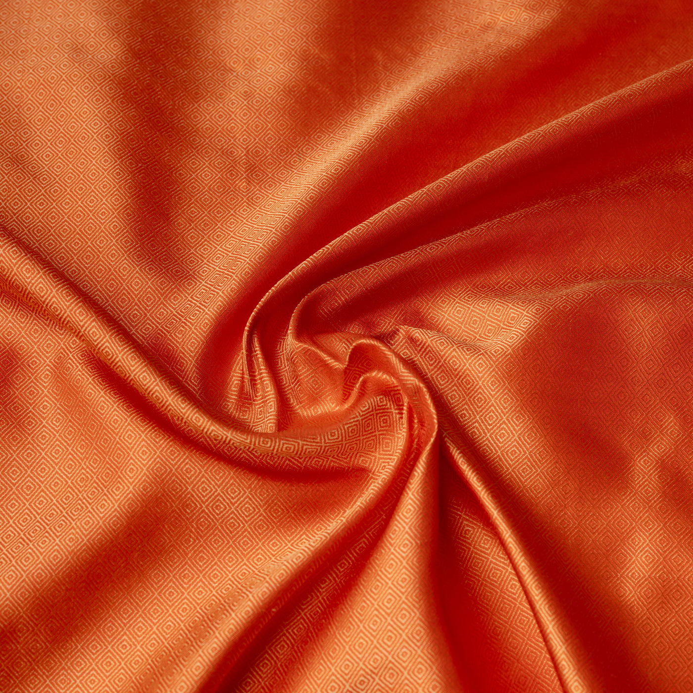 Diamond Twill Silk, Handwoven, Orange
