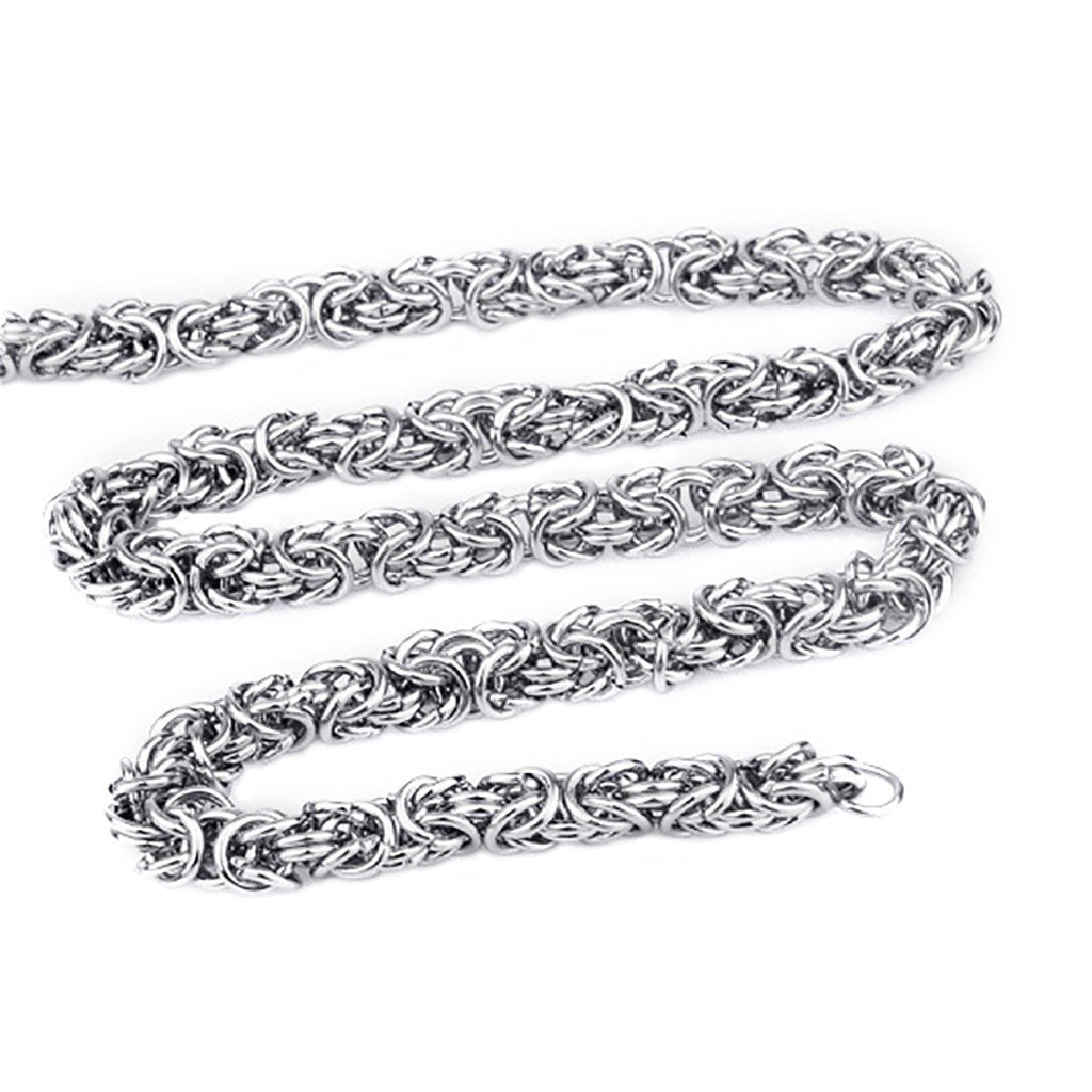 5mm Silver Viking King Chain Bracelet - Viking Jewelry
