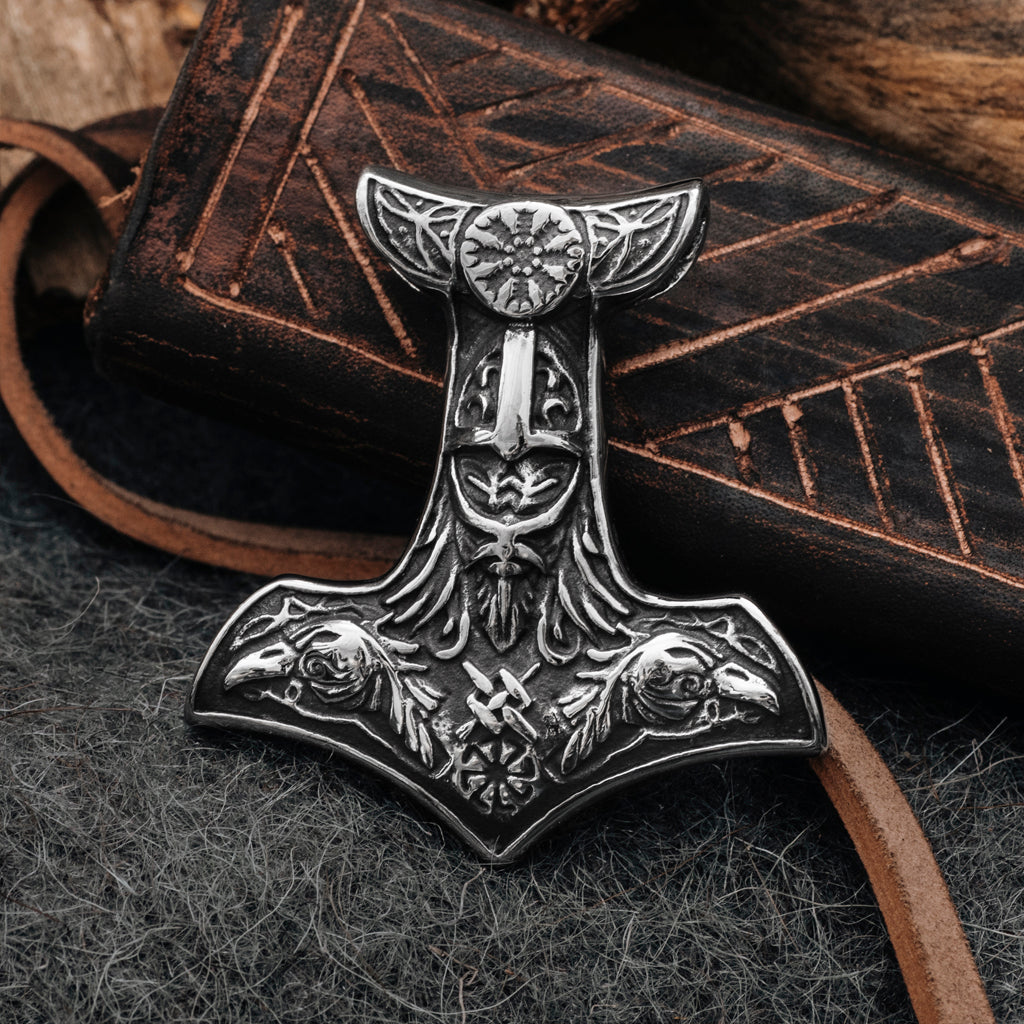 Thor's Hammers - Ravens Hammer, Stainless Steel - Grimfrost.com