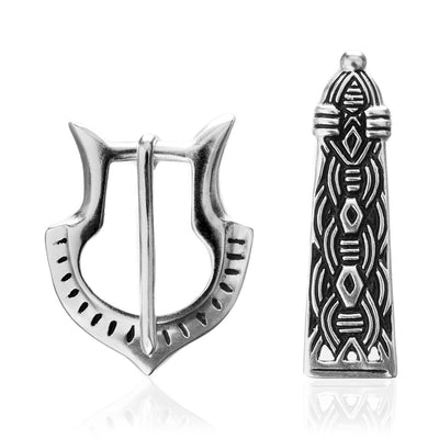 Belts - Viking Belt Fittings, Silvered Bronze - Grimfrost.com