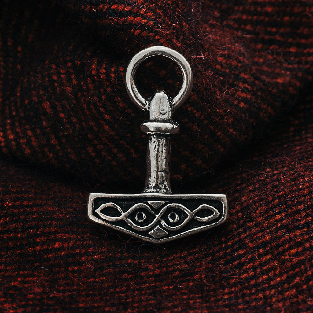 Thor's Hammers - Traditional Thor's Hammer, Silver - Grimfrost.com