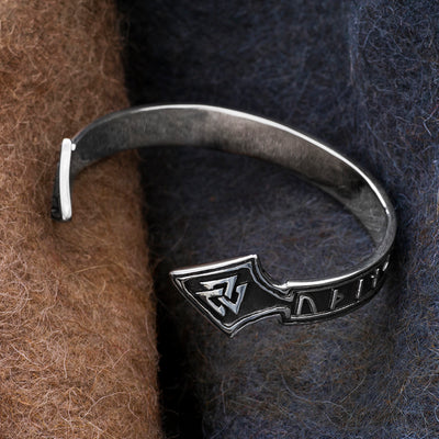 Arm Rings - Odin Cuff, Stainless Steel - Grimfrost.com
