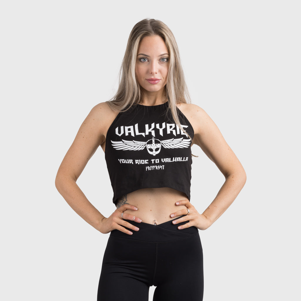 Crop Top, Valkyrie, Black – Grimfrost