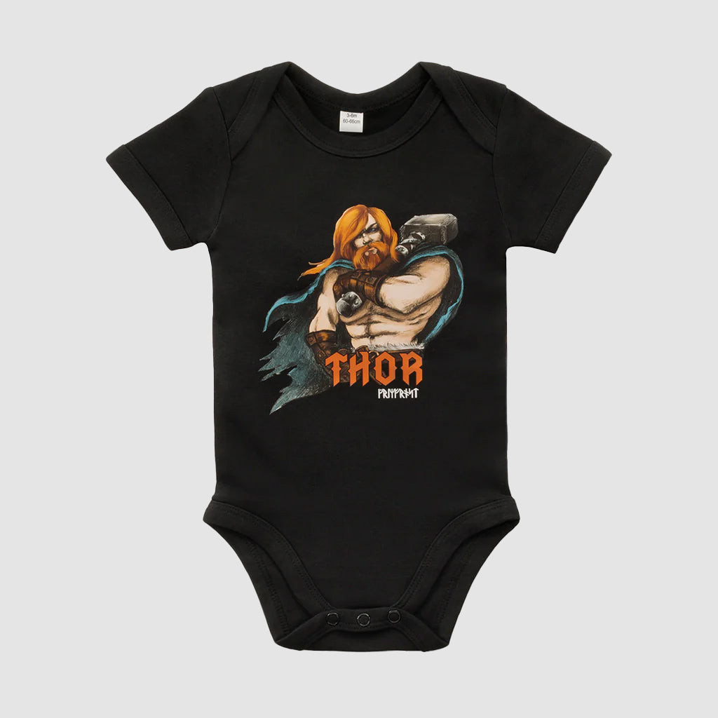 Baby Bodysuit, Thor, Black