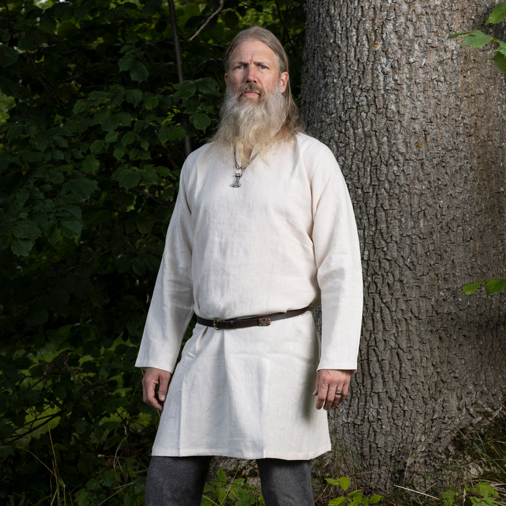 Viking Linen Tunic, Bleached – Grimfrost - Main Image