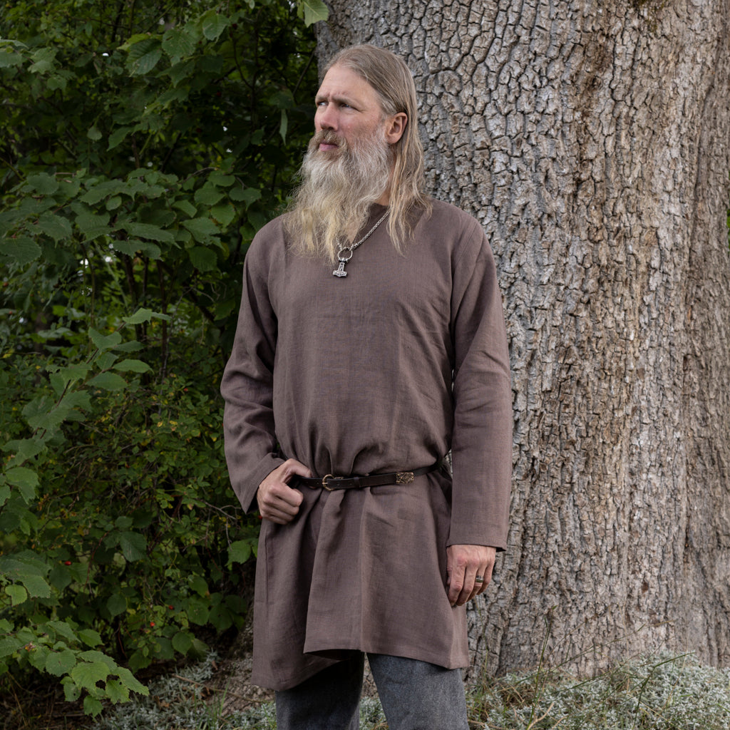 Viking Linen Tunic, Brown – Grimfrost