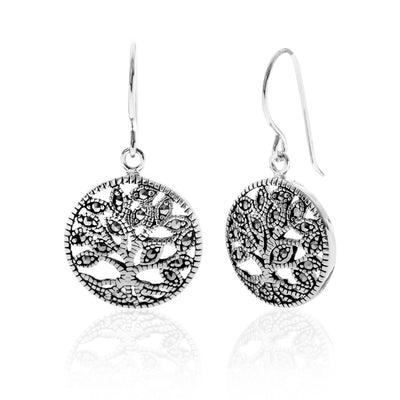  - Life Earrings, Silver - Grimfrost.com