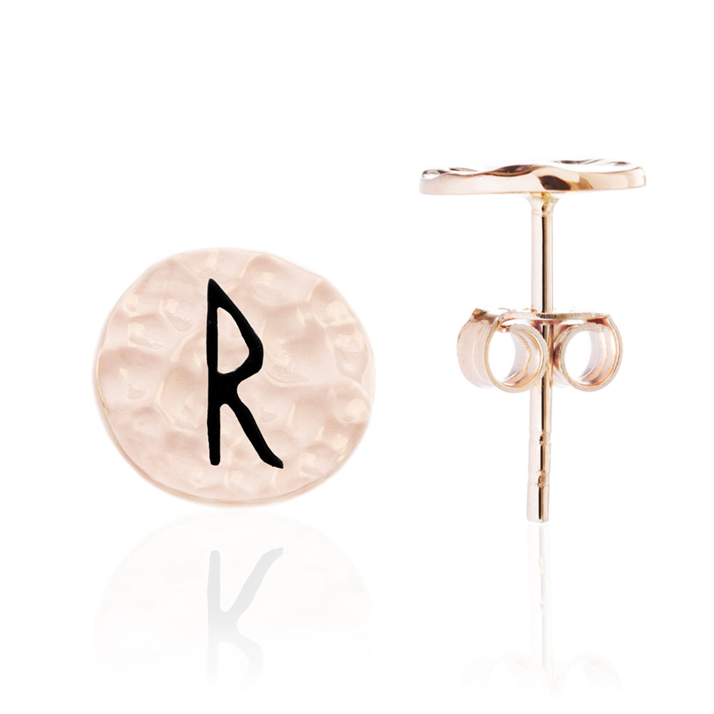  - Rune Earrings, Rose Gold - Grimfrost.com
