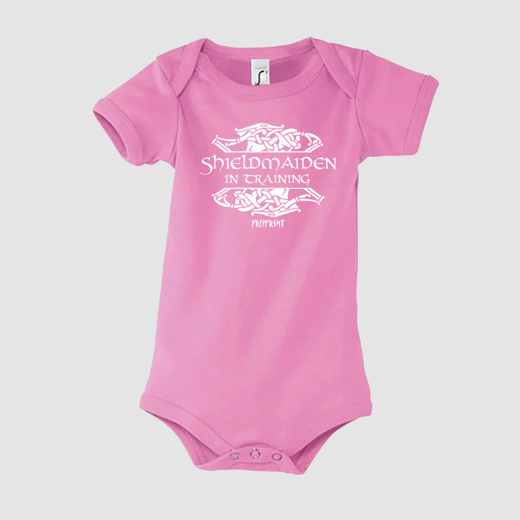 Baby Bodysuit, Shieldmaiden, Pink – Grimfrost