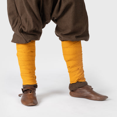 Viking Leg Wraps, Handwoven, Yellow