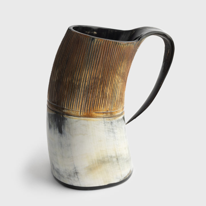 Jarl's Horn Mug, Carved