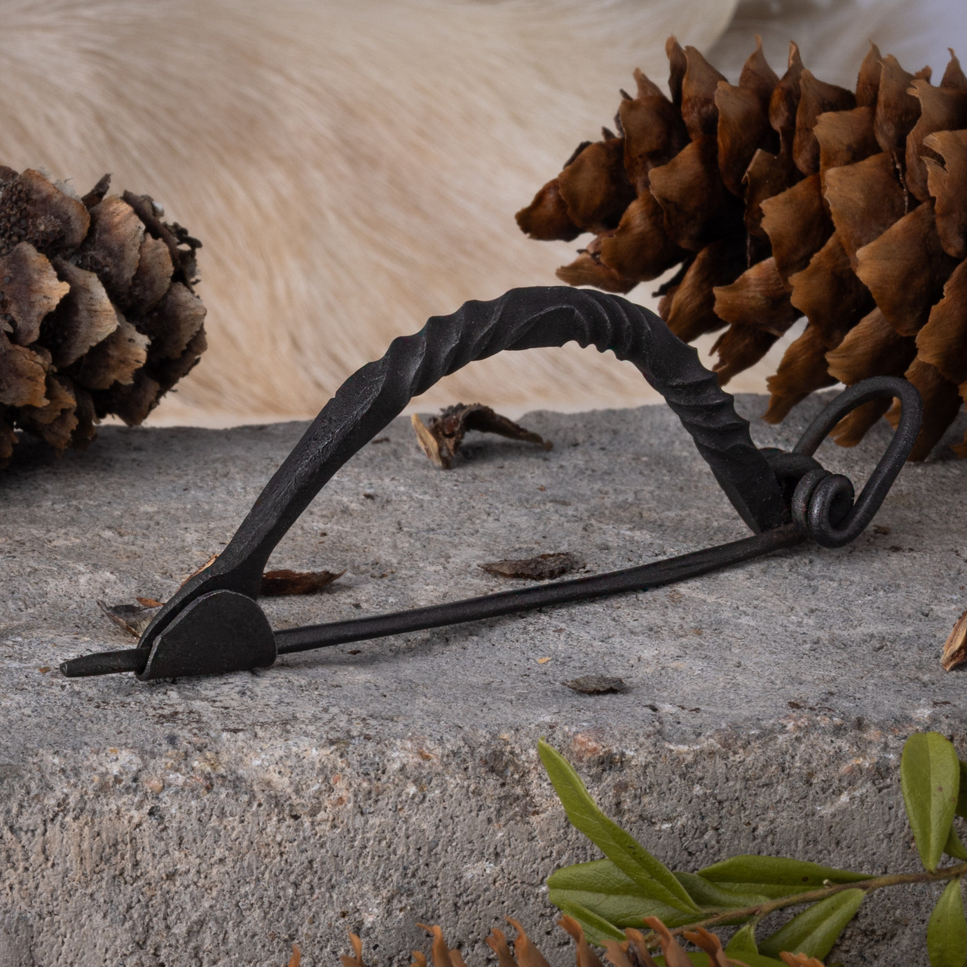 Iron Brooch, Hand-forged