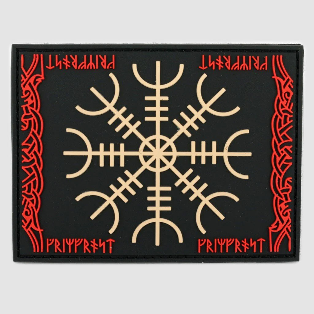 Aegishjalmur Morale Patch, PVC Velcro, Black