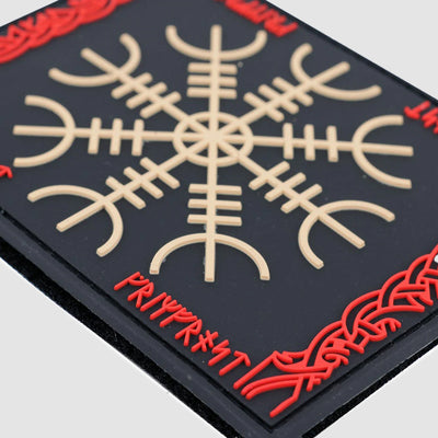 Aegishjalmur Morale Patch, PVC Velcro, Black