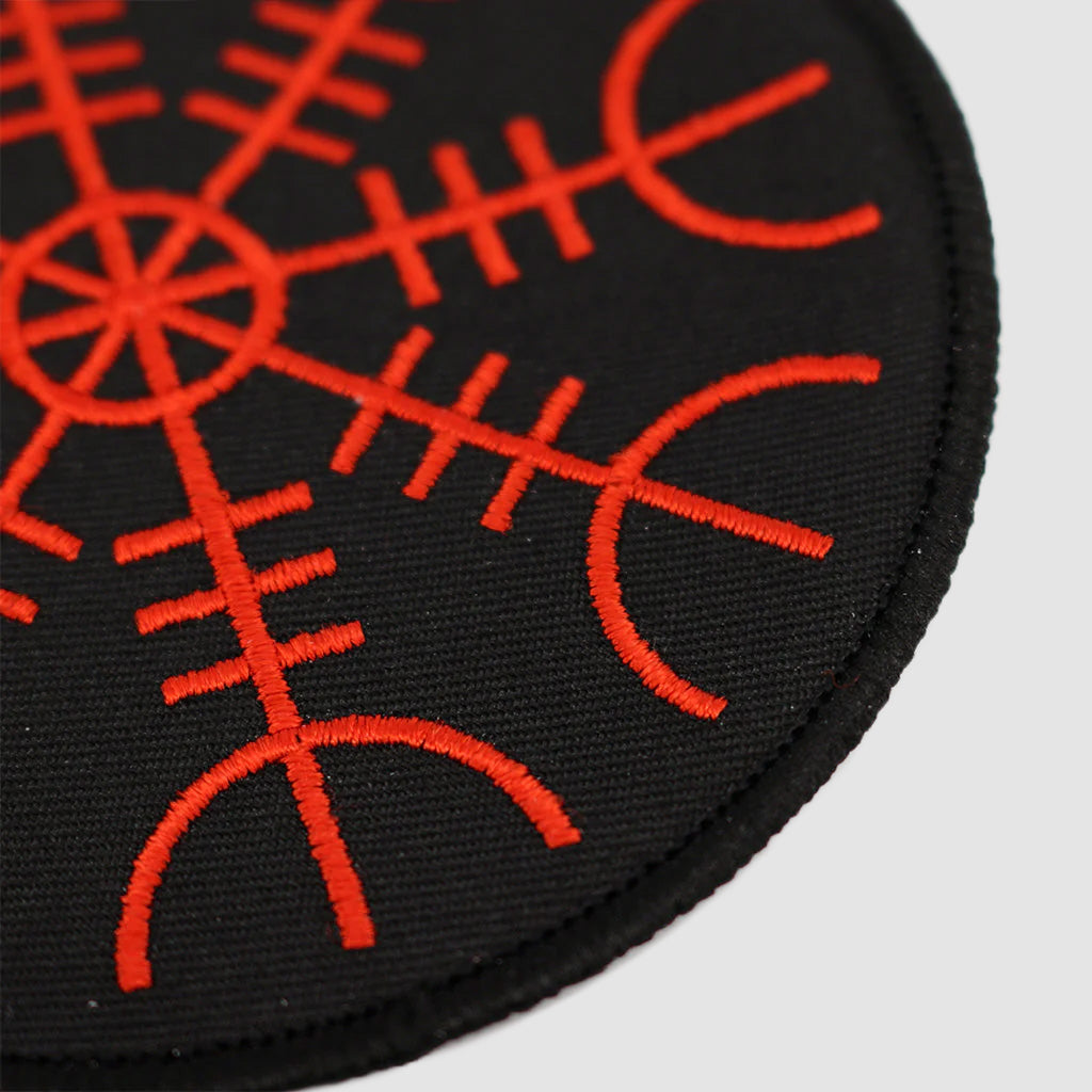 Aegishjalmur Patch, Embroidered, Black – Grimfrost