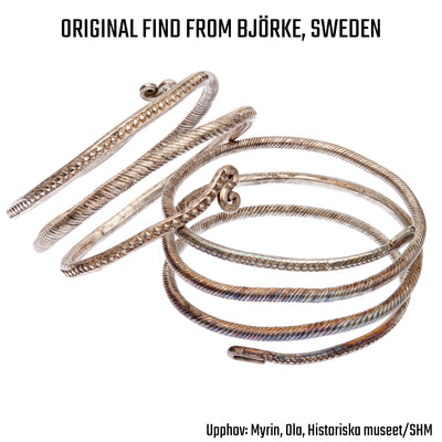 Premium Spiral Armring, Silver