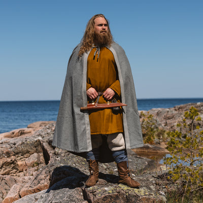 Viking Half-Circle Cloak, Grey