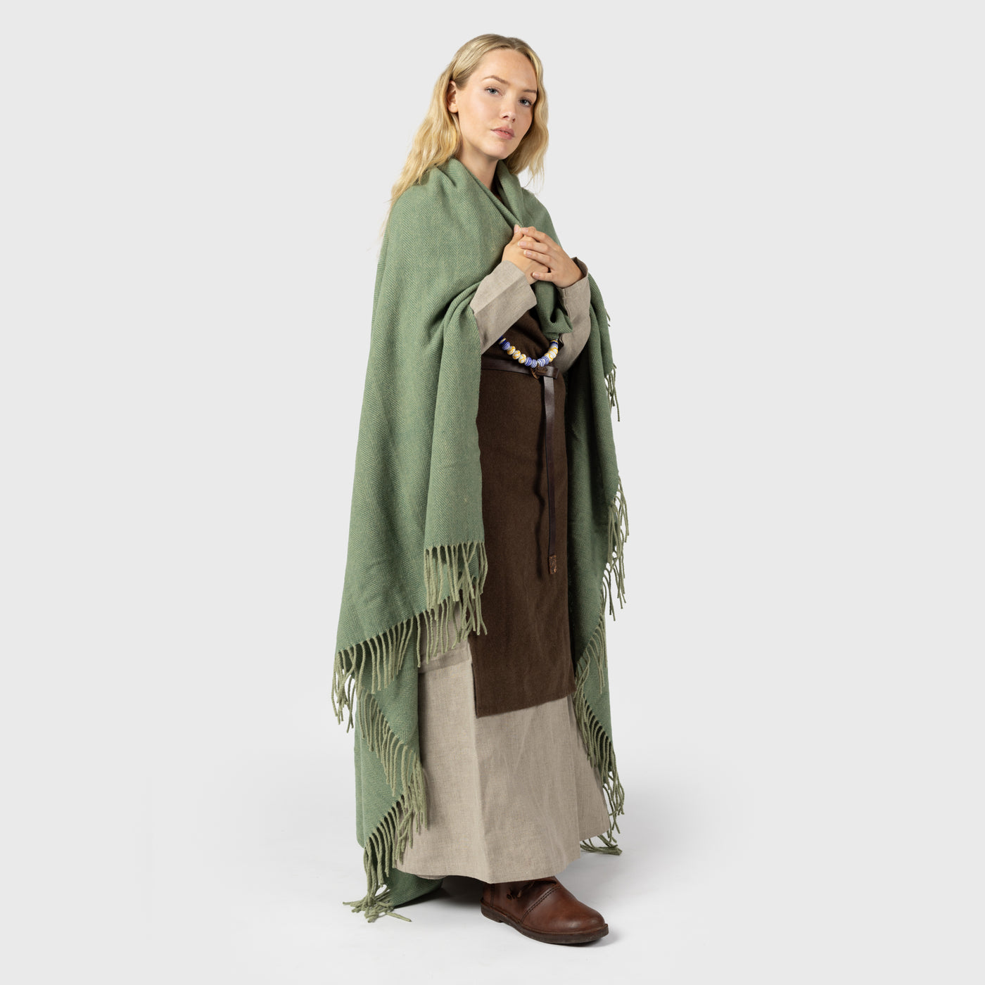 Premium Herringbone Cloak, Green