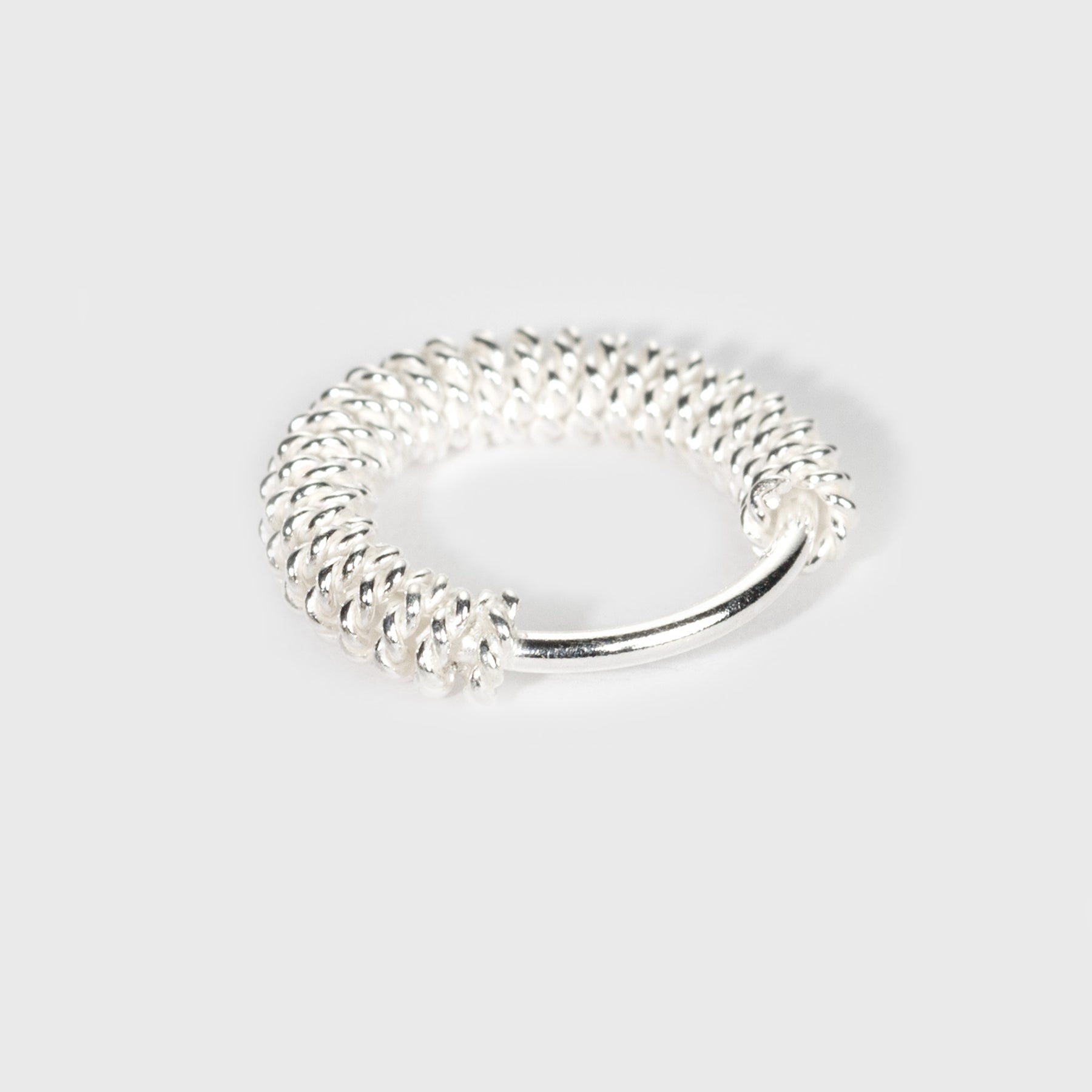 Tile Rings Cabel Silver Nose Ring, Cabel-knit Design – Grimfrost
