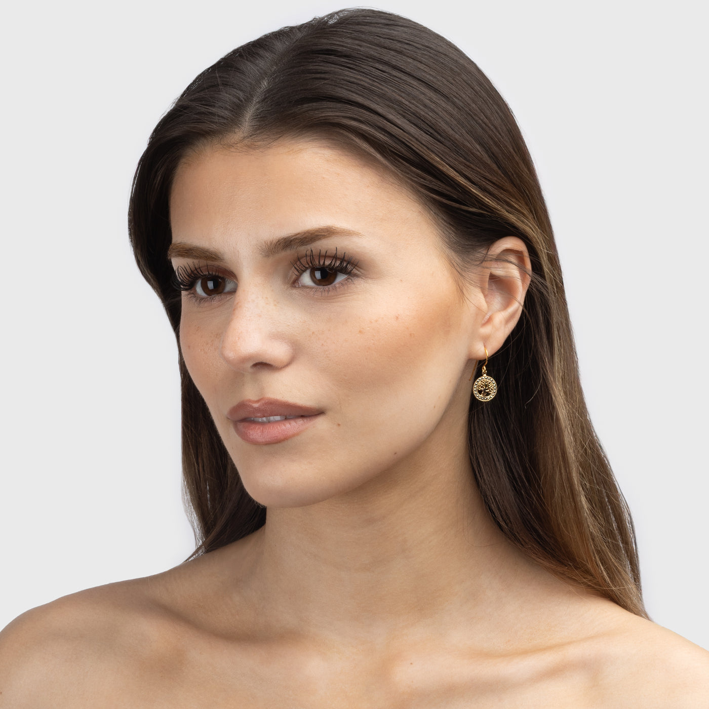 Nine Worlds Earrings, Gold