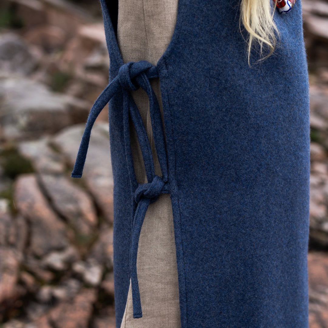 blue apron dress Blue Gingham pinafore apron/ dress
