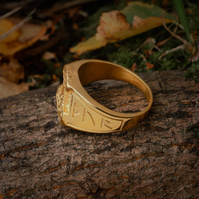 Mjolnir Ring, Gold Plated