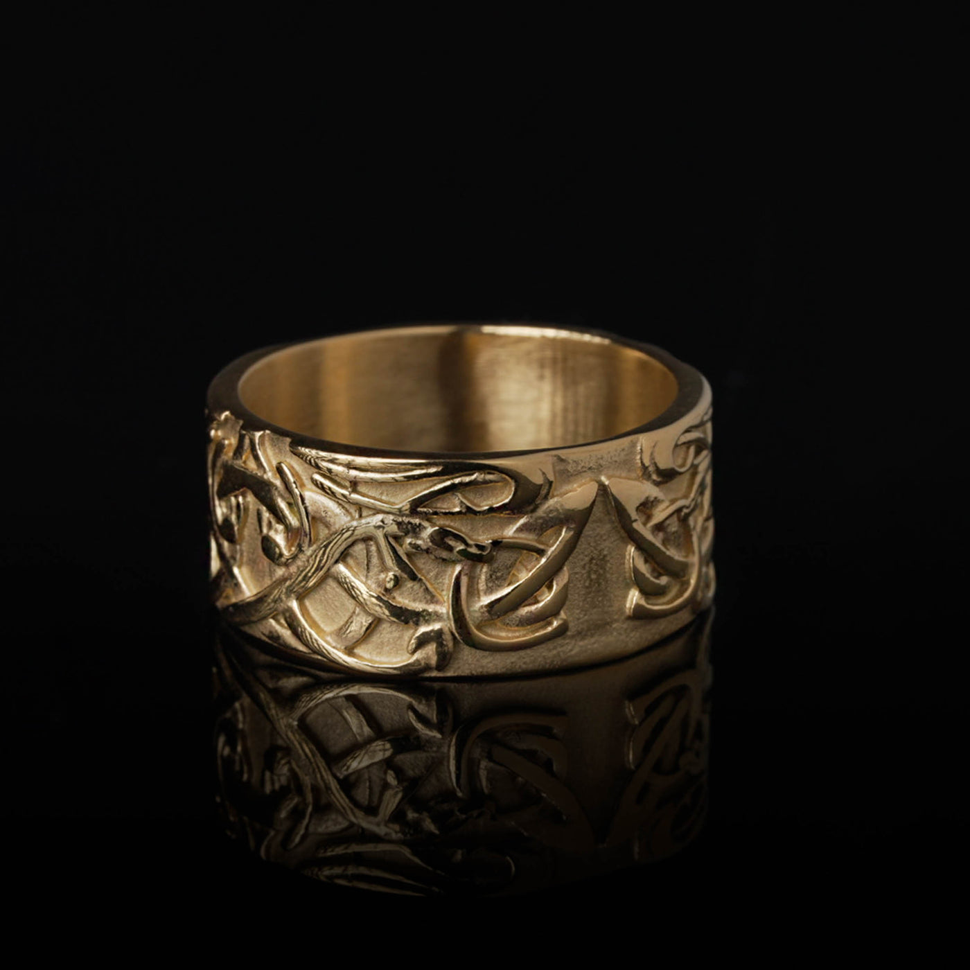 Knotwork Ring, Gold Plated