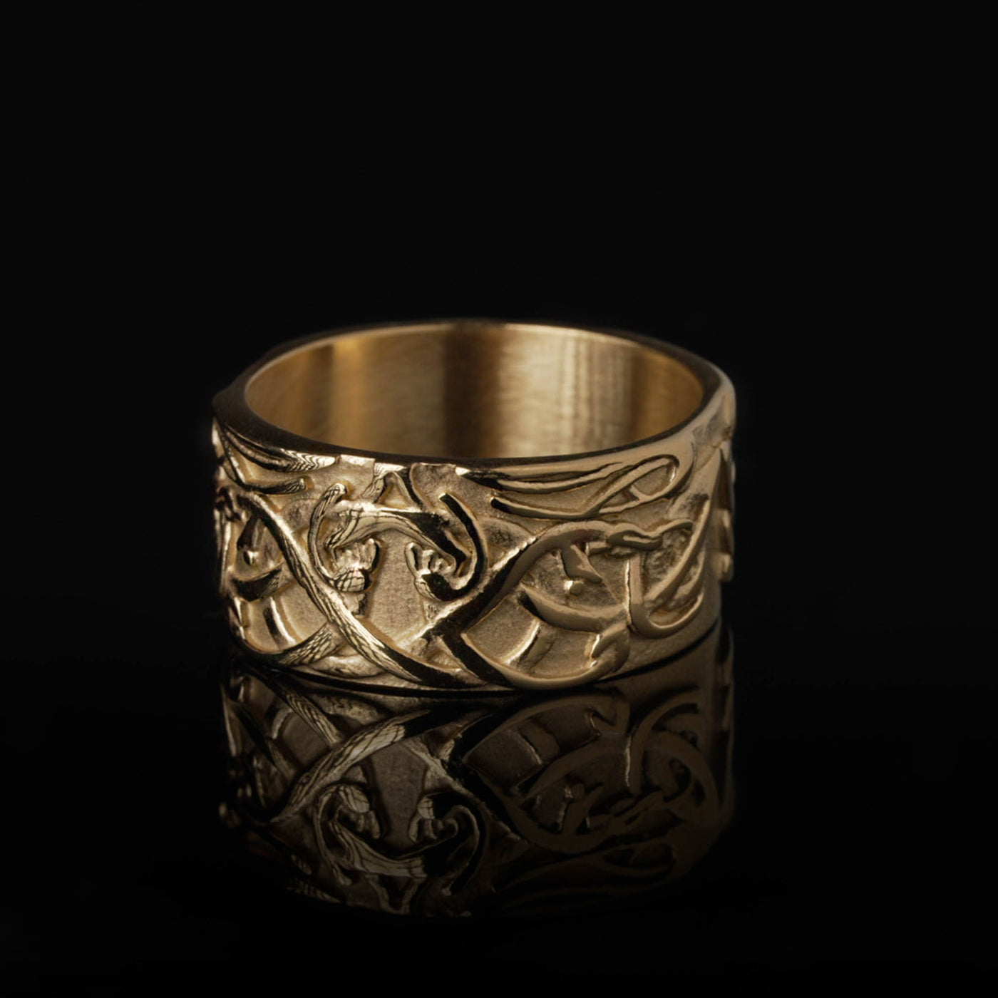 Knotwork Ring, Gold Plated