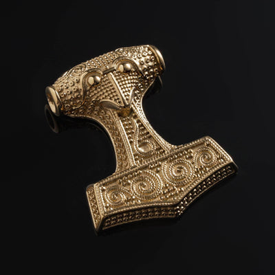 Skane Thor's Hammer, XL, Gold Plated