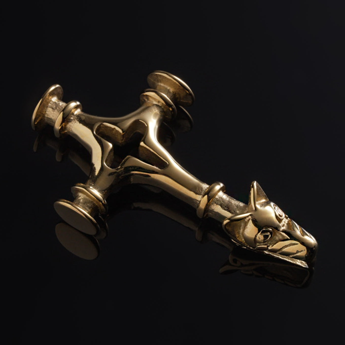 Icelandic Hammer, Large, Gold Plated