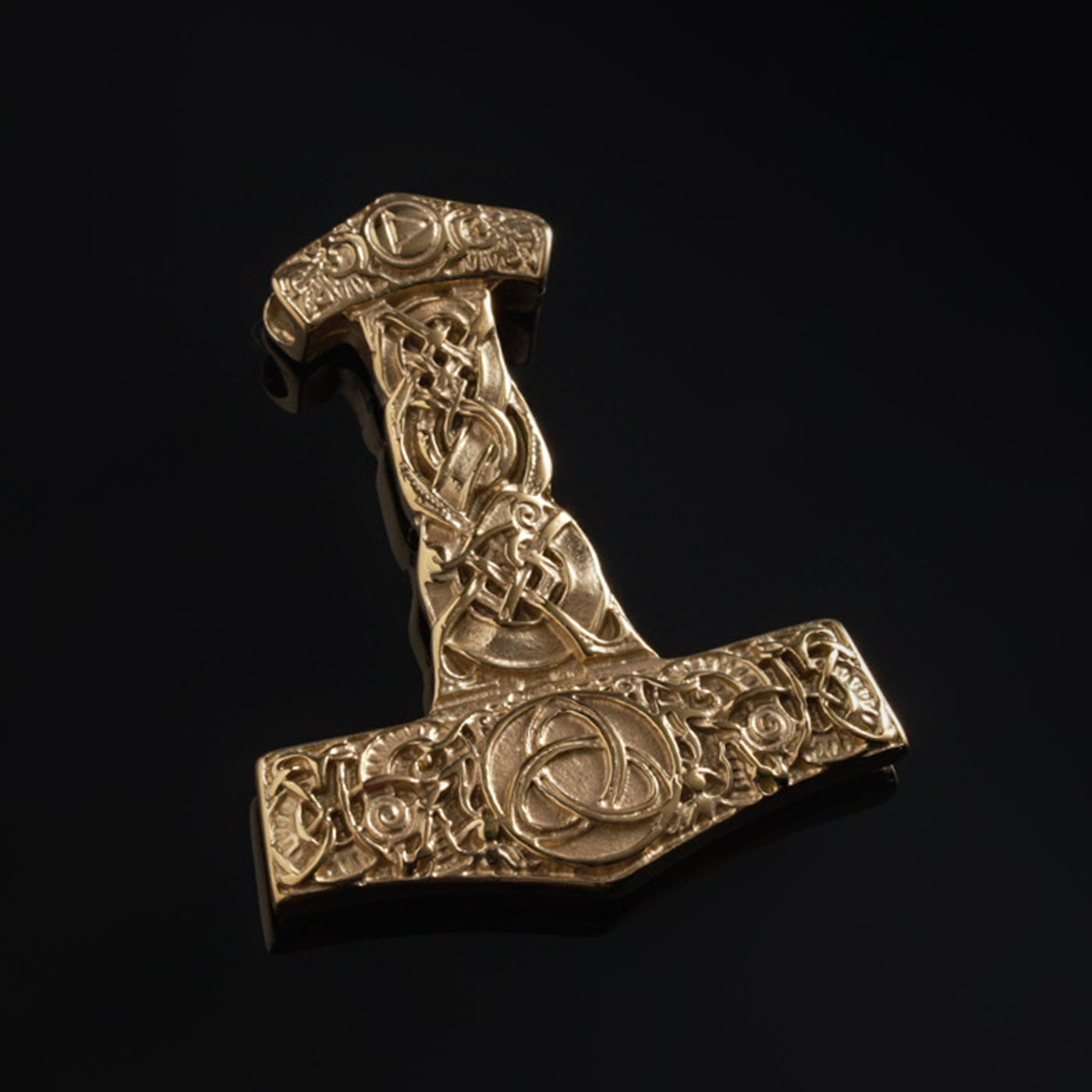 Triquetra Thor's Hammer, Gold Plated