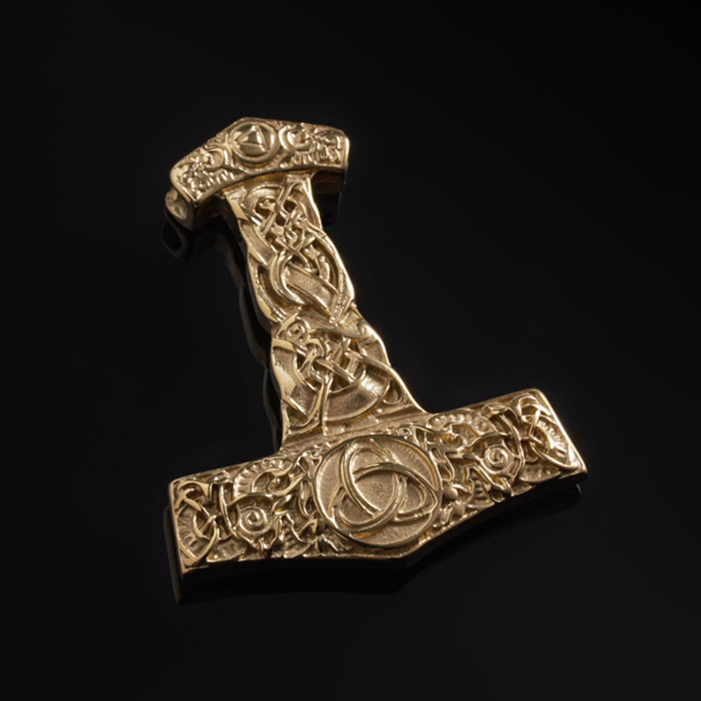 Triquetra Thor's Hammer, Gold Plated