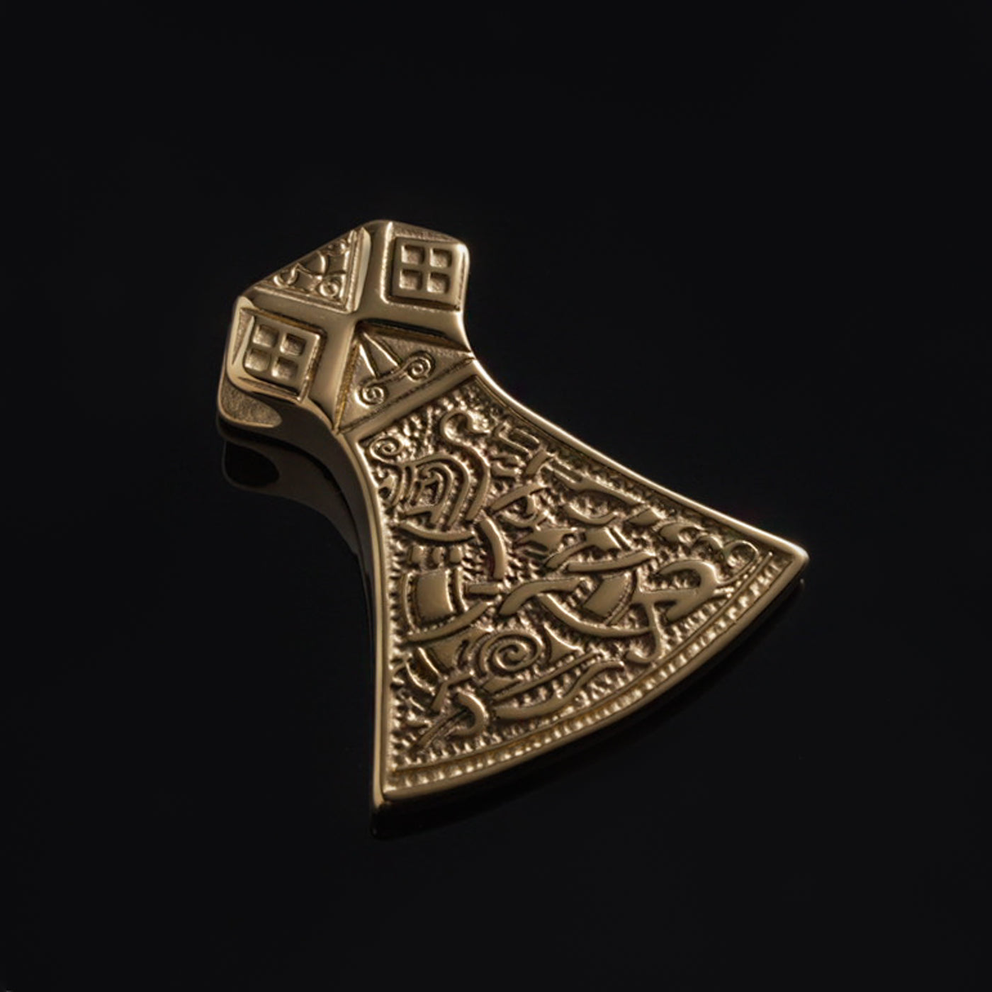 Genja Axe Pendant, Gold Plated