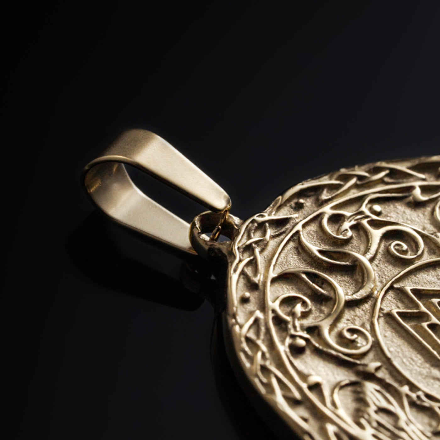 Valknut Pendant, Gold Plated