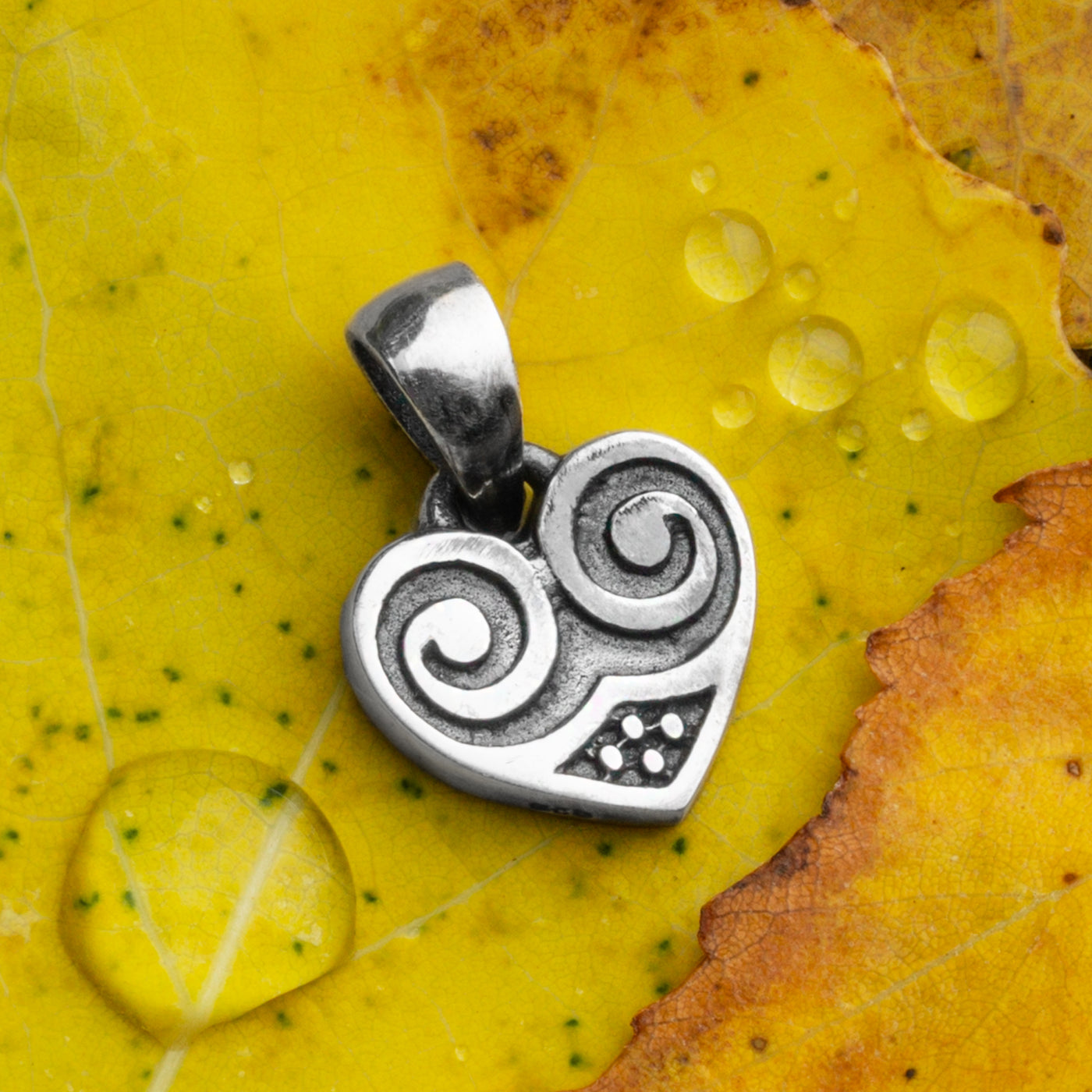 Birka Heart Pendant, Silver