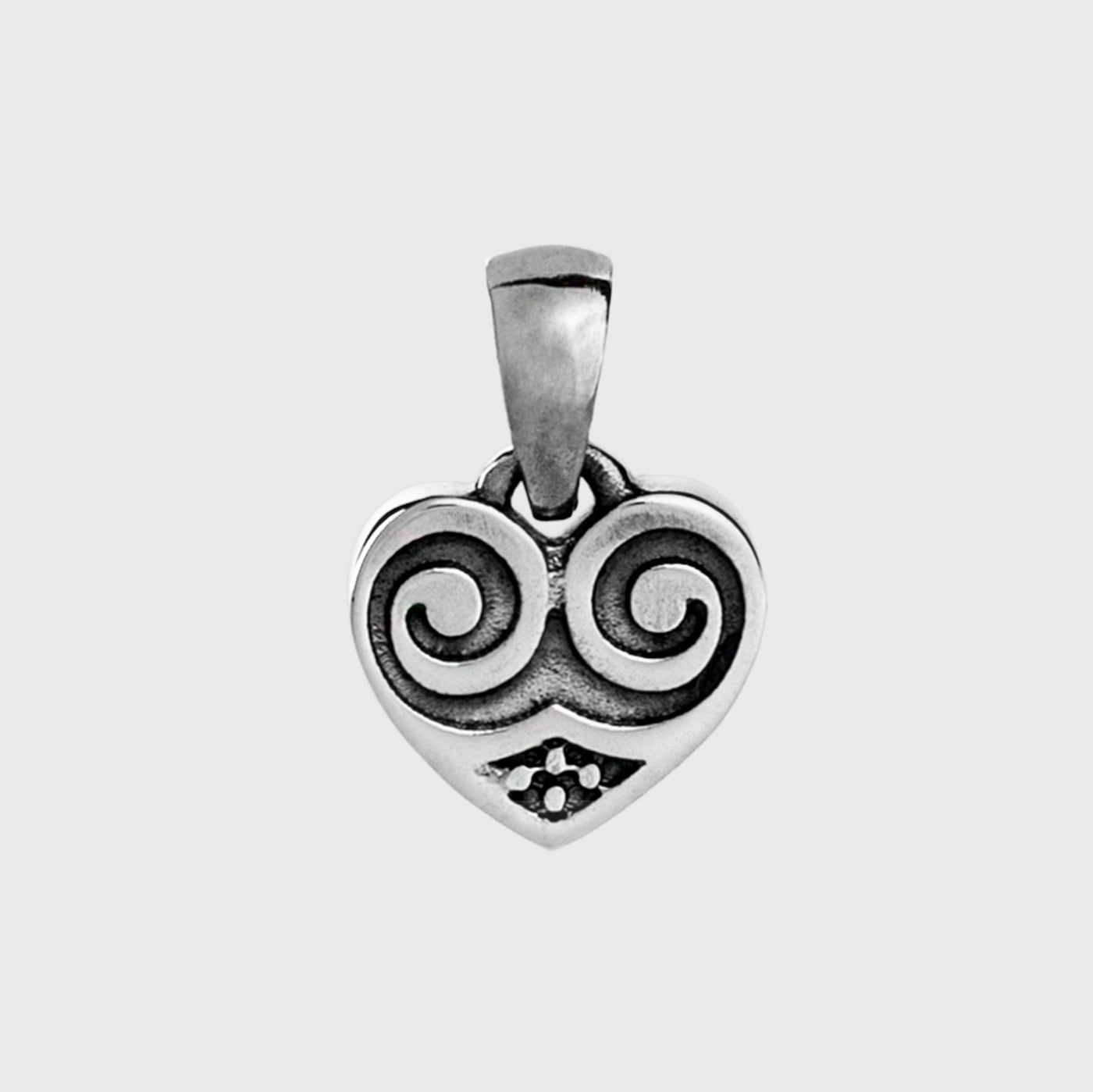 Birka Heart Pendant, Silver