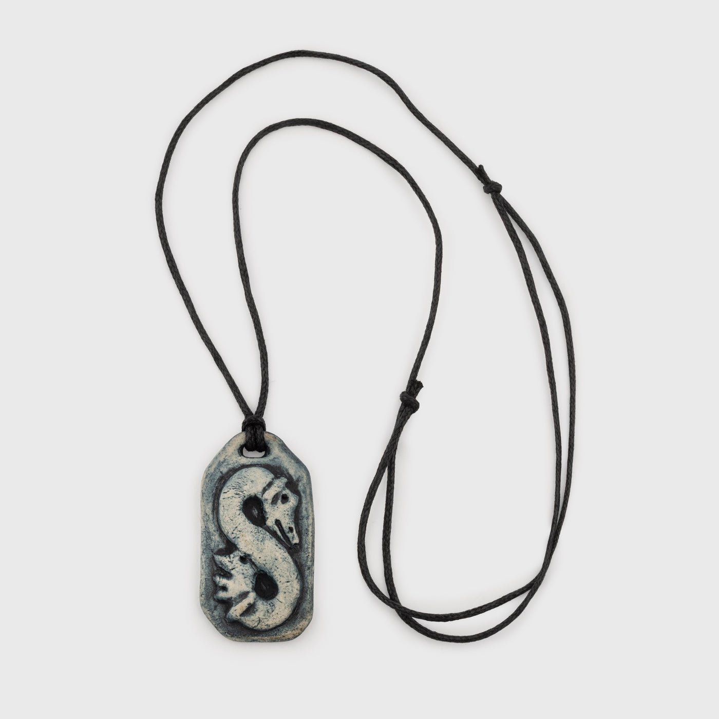Dragon Loop Ceramic Pendant