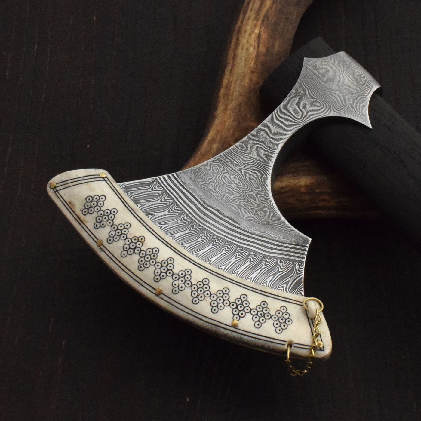 Premium Pattern-Welded Axe, Hornavan – Grimfrost