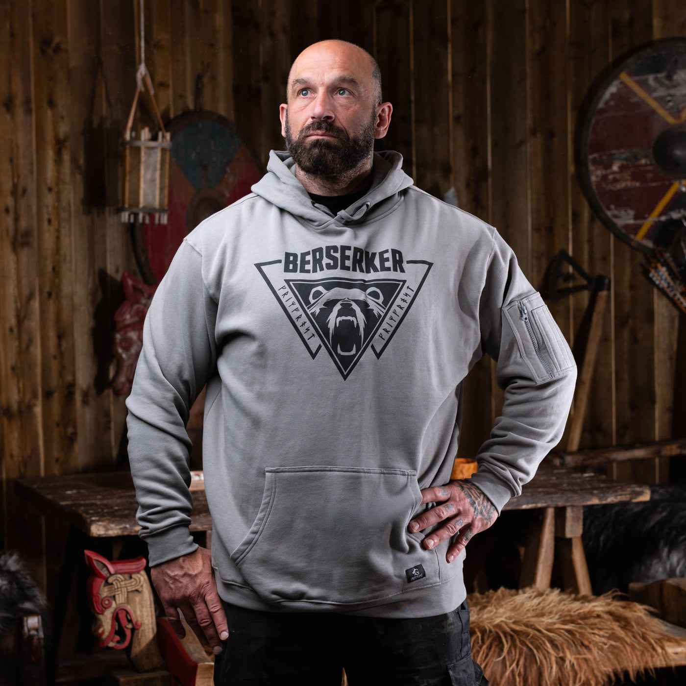 Premium Hoodie, Berserker, Grey