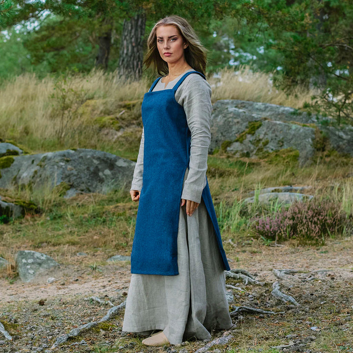 Viking Apron Dress, Blue - Grimfrost Viking Apron Dress, Blue - Grimfrost