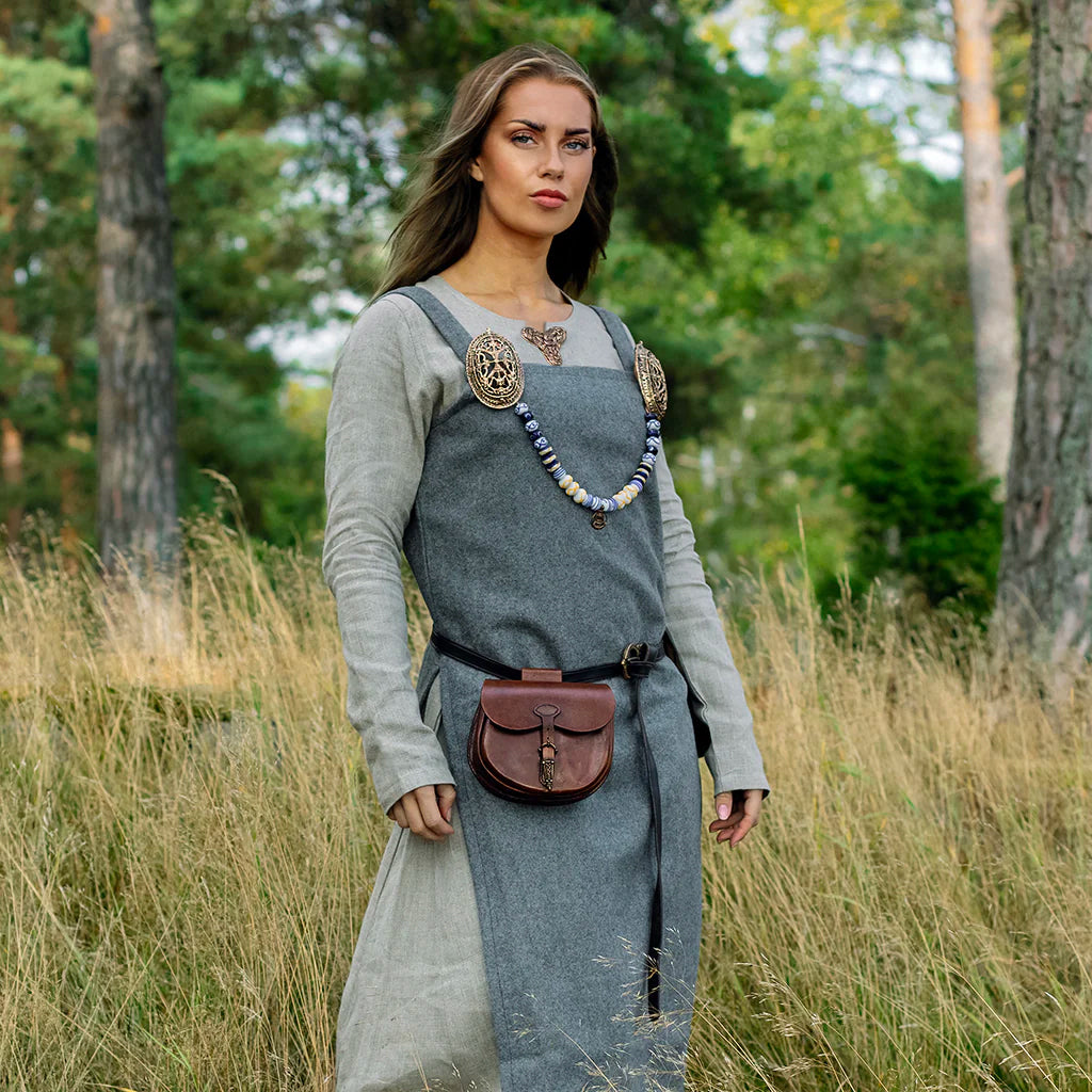 Viking Apron Dress, Grey XL - Grimfrost
