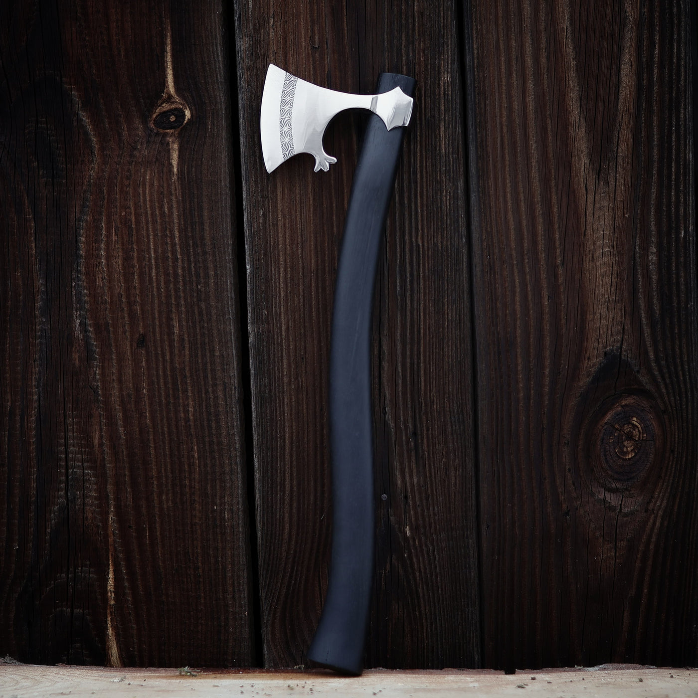 Premium Pattern-Welded Axe, Runhällen – Grimfrost