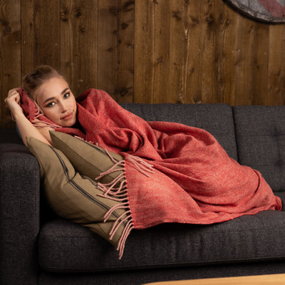 Premium Wool Blanket, Red