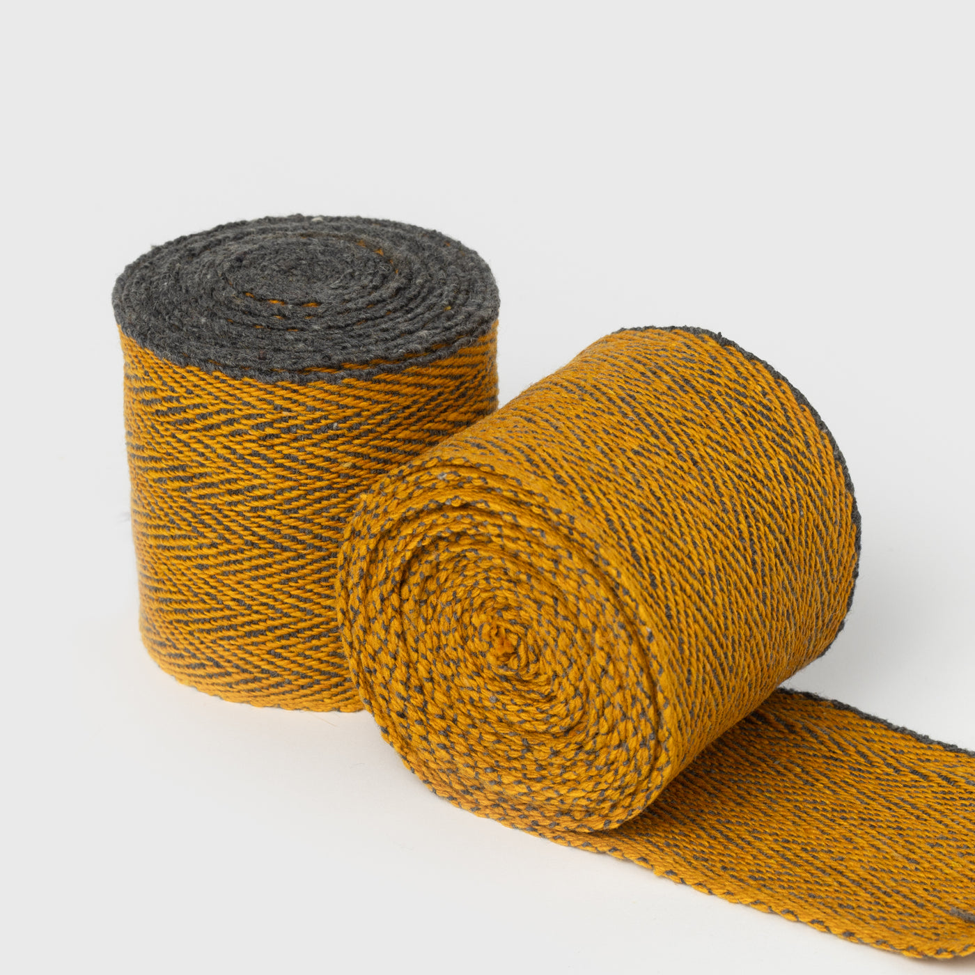 Viking Leg Wraps, Handwoven, Yellow and Grey