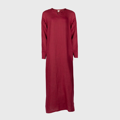 Viking Dress, Linen, Red