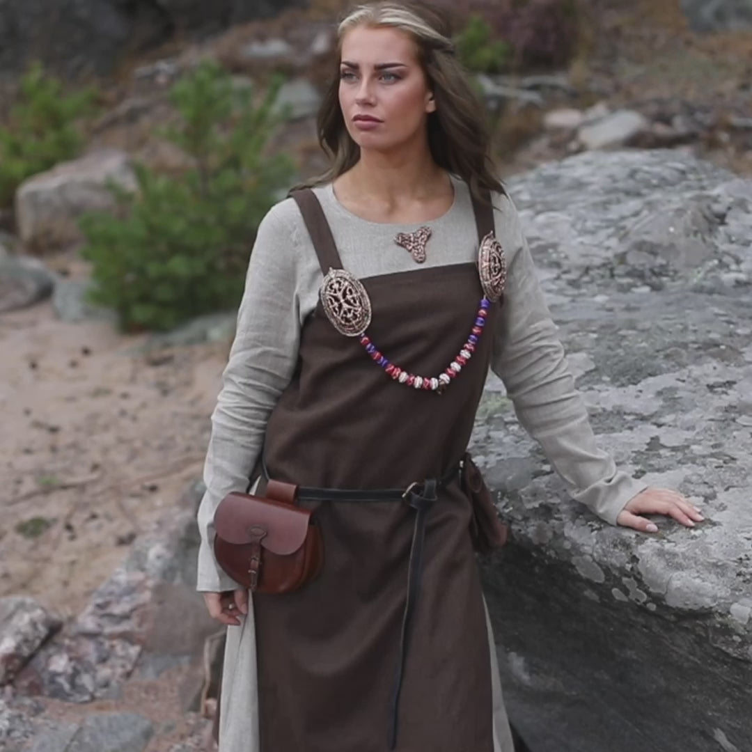 Viking Apron Dress, Brown