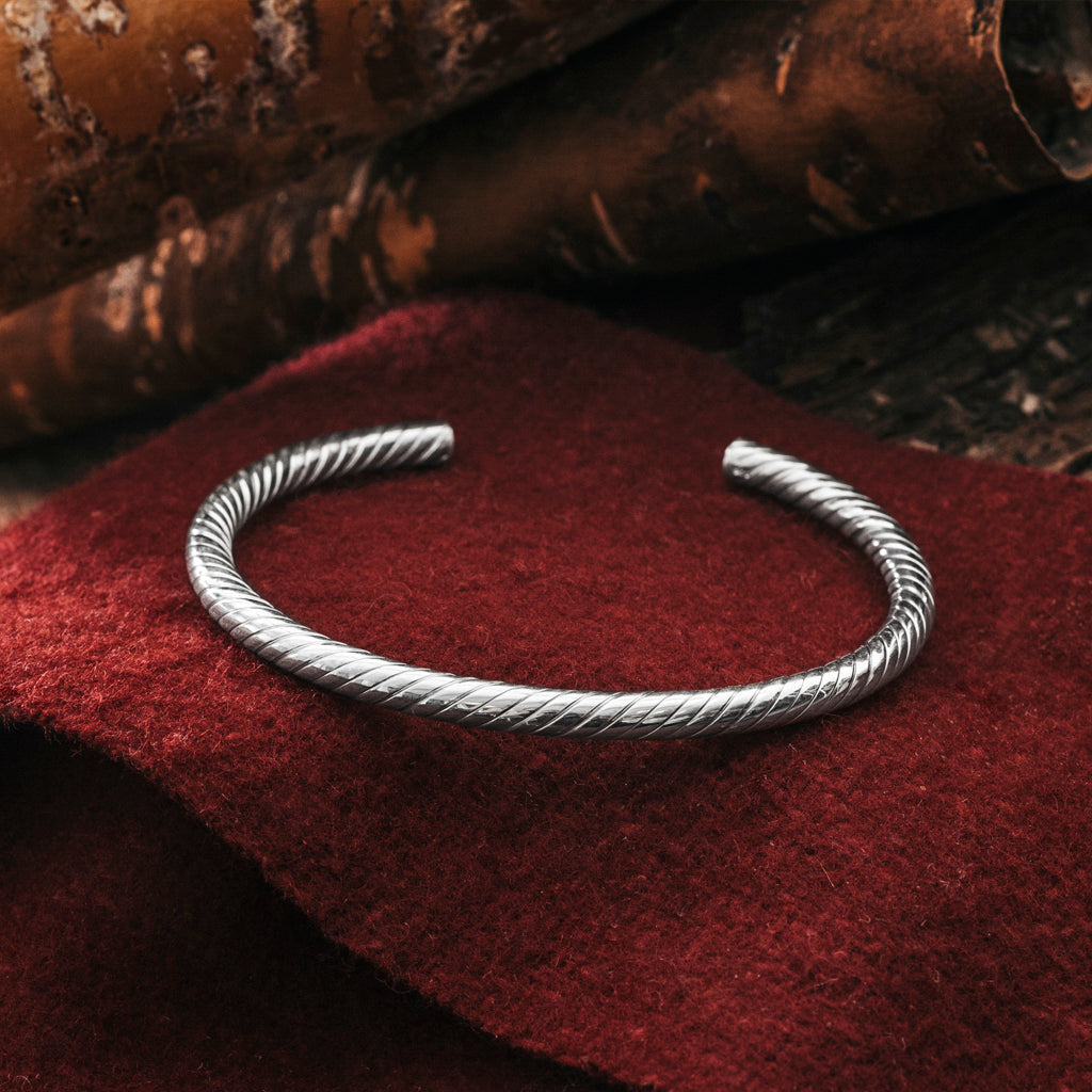 Arm Rings - Twinned Bracelet, Silver - Grimfrost.com